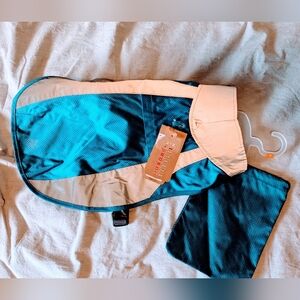 Blue and Silver Dog Rain Coat